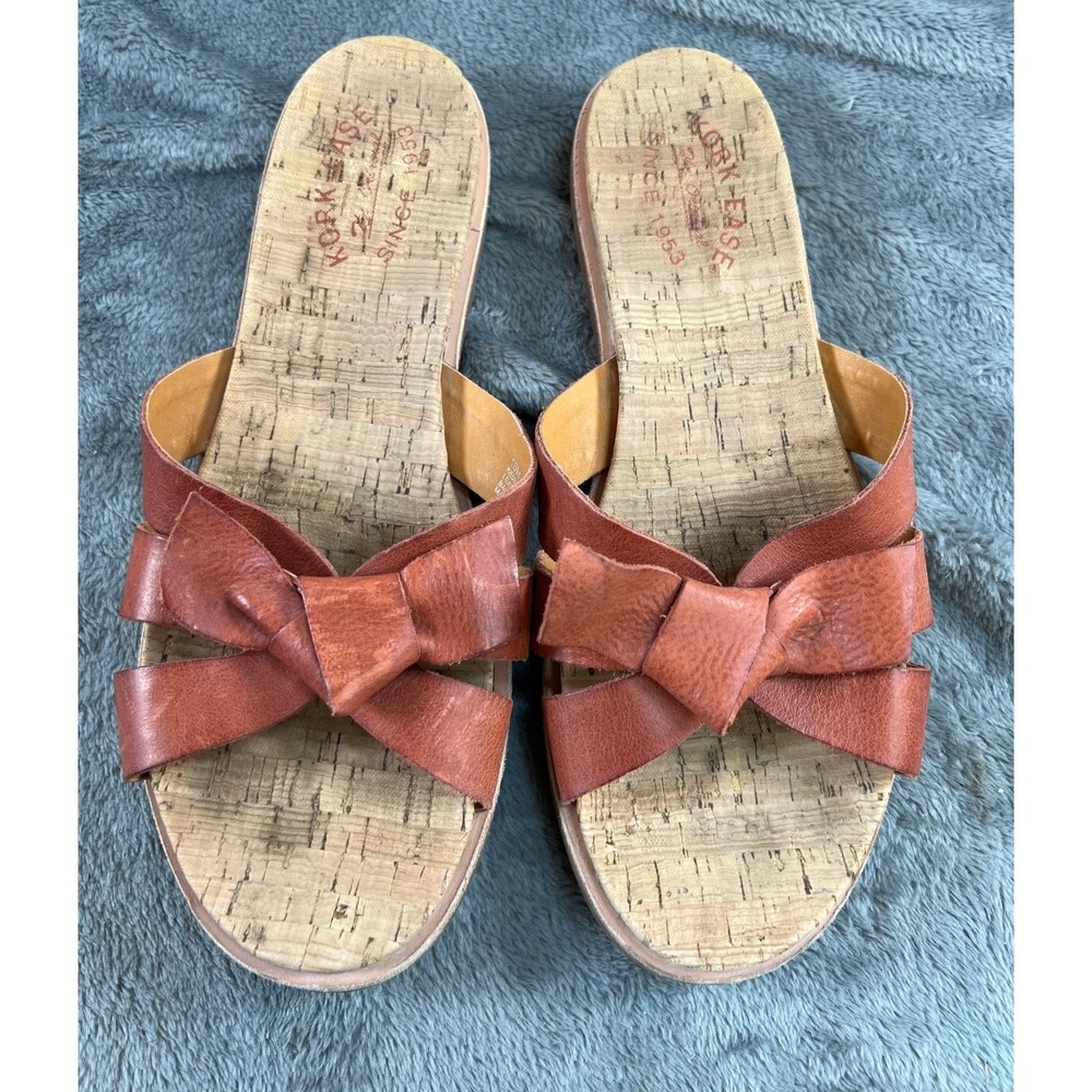 Kork-Ease Brigit Sandals 10 Rust Brown Distressed Leather Strappy Summer Casual